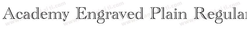 Academy Engraved Plain Regular字体转换